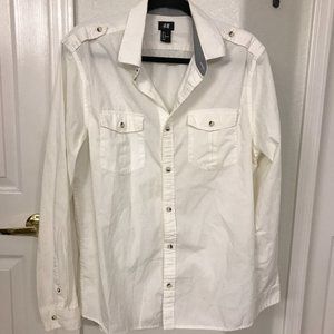 Men's White H&M Button Up Shirt